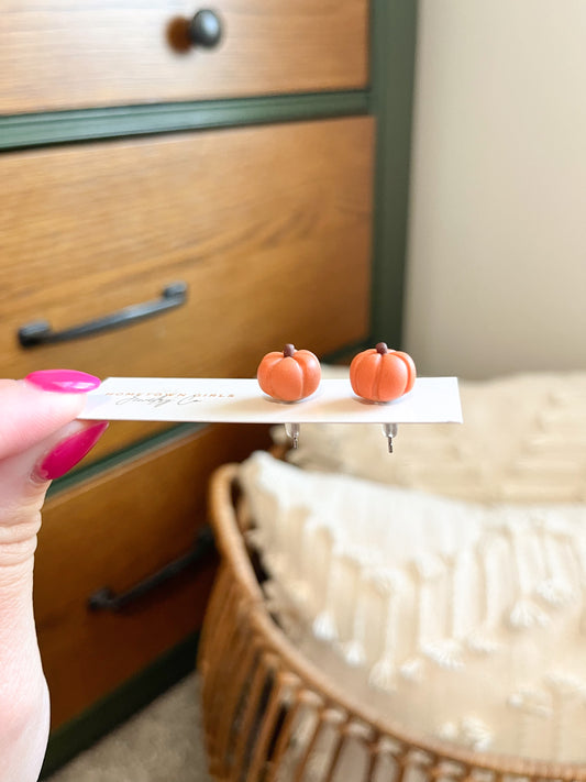 3D Pumpkin Studs